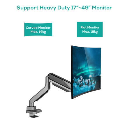activiva Heavy Duty Single Monitor Screen Gas Spring Monitor Arm Electronics Kings Warehouse 