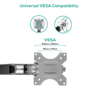 activiva Heavy Duty Single Monitor Screen Gas Spring Monitor Arm Electronics Kings Warehouse 