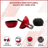 Adjustable 32KG Kettlebell Weight Set Home Gym Sports & Fitness Kings Warehouse 