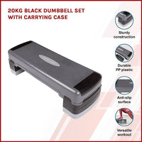 Adjustable Aerobic Step Platform – Gym Fitness Exercise Stepper for Home Workouts Sports & Fitness Kings Warehouse 