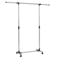 Adjustable Clothes Rack Stainless Steel 165x44x150 cm Silver Kings Warehouse 