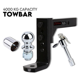 Adjustable Drop Towbar Tow Bar Ball Mount Tongue 2" Hitch Trailer 4000KG Home & Garden Kings Warehouse