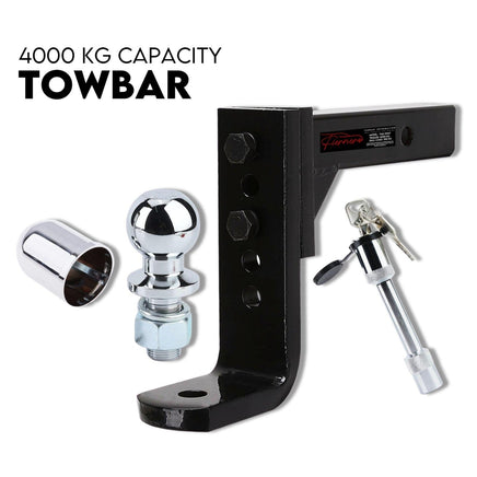 Adjustable Drop Towbar Tow Bar Ball Mount Tongue 2" Hitch Trailer 4000KG Home & Garden Kings Warehouse 