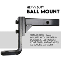 Adjustable Drop Towbar Tow Bar Ball Mount Tongue 2" Hitch Trailer 4000KG Home & Garden Kings Warehouse 