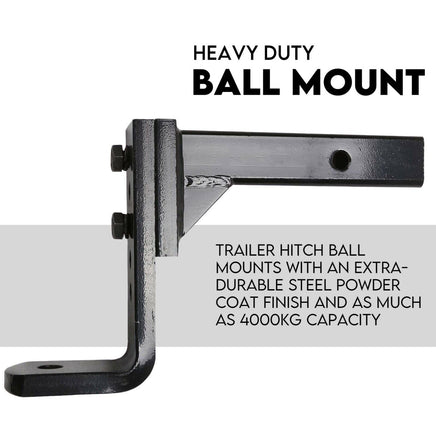 Adjustable Drop Towbar Tow Bar Ball Mount Tongue 2" Hitch Trailer 4000KG Home & Garden Kings Warehouse 