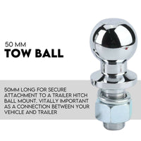 Adjustable Drop Towbar Tow Bar Ball Mount Tongue 2" Hitch Trailer 4000KG Home & Garden Kings Warehouse 