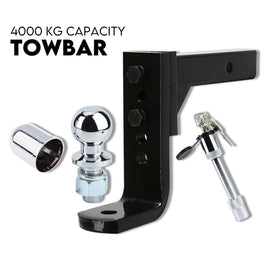 Adjustable Drop Towbar Tow Bar Ball Mount Tongue 2" Hitch Trailer 4000KG Home & Garden Kings Warehouse 