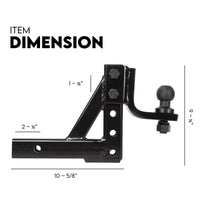 Adjustable Drop Towbar Tow Bar Ball Mount Tongue Hitch Trailer Car 3500KG Home & Garden Kings Warehouse 