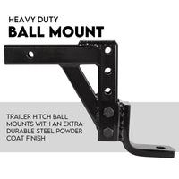 Adjustable Drop Towbar Tow Bar Ball Mount Tongue Hitch Trailer Car 3500KG Home & Garden Kings Warehouse 