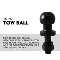 Adjustable Drop Towbar Tow Bar Ball Mount Tongue Hitch Trailer Car 3500KG Kings Warehouse 