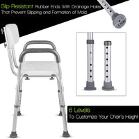 Adjustable Medical Shower Chair Portable Stool Mobility bathtub chair Kings Warehouse 