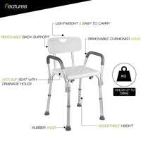 Adjustable Medical Shower Chair Portable Stool Mobility bathtub chair Kings Warehouse 