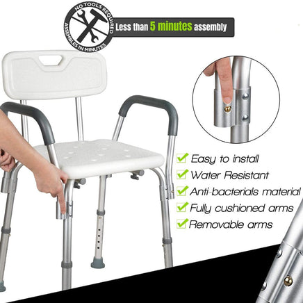 Adjustable Medical Shower Chair Portable Stool Mobility bathtub chair Kings Warehouse 