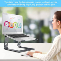 Adjustable Portable Aluminium Laptop Stand Ergonomic Tray Holder Cooling Riser Kings Warehouse 