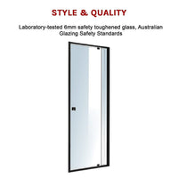 Adjustable Semi Frameless Shower Screen (74~82) x 195cm Australian Safety Glass Kings Warehouse 