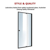 Adjustable Semi Frameless Shower Screen (82~90) x 195cm Australian Safety Glass Furniture Kings Warehouse 