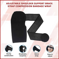 Adjustable Shoulder Support Brace Strap Compression Bandage Wrap Health & Beauty Kings Warehouse 