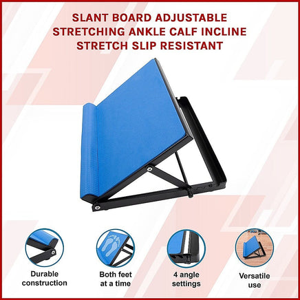 Adjustable Slant Board Stretching Ramp for Calf Ankle Incline Sports & Fitness Kings Warehouse 