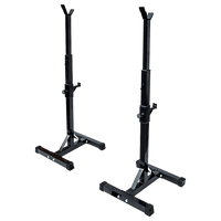 Adjustable Squat Rack Pair Steel Barbell Bench Press Stands Gym Home Sports & Fitness Kings Warehouse 