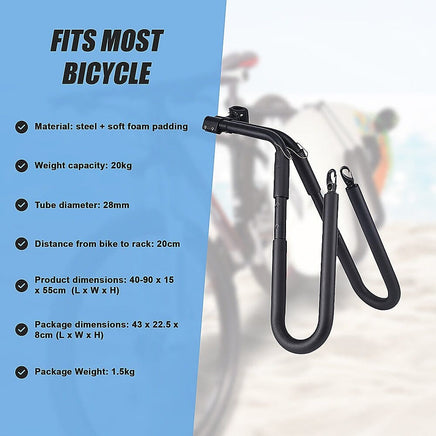 Adjustable Surfboard Skimboard Bicycle Bike Rack Carrier Outdoor Recreation Kings Warehouse 