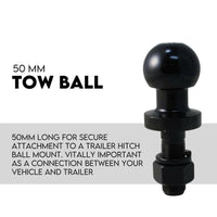 Adjustable Tow Bar Hitch Black Towbar Ball Sports & Fitness Kings Warehouse 