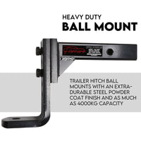 Adjustable Tow Bar Hitch Black Towbar Ball Sports & Fitness Kings Warehouse 