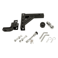Adjustable Tow Bar Tongue Hitch 50mm Ball Towbar Drop Trailer Caravan 4WD Tools Kings Warehouse 