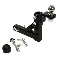 Adjustable Tow Bar Tongue Hitch 50mm Ball Towbar Drop Trailer Caravan 4WD Tools Kings Warehouse 
