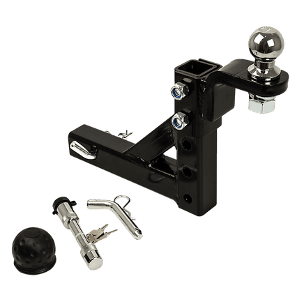 Adjustable Tow Bar Tongue Hitch 50mm Ball Towbar Drop Trailer Caravan 4WD Tools Kings Warehouse 