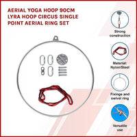Aerial Yoga Hoop 90CM Lyra Hoop Circus Single Point Aerial Ring Set Kings Warehouse 