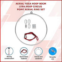 Aerial Yoga Hoop 90CM Lyra Hoop Circus Single Point Aerial Ring Set Sports & Fitness Kings Warehouse 