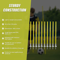 Agility Slalom Training Poles Soccer Rugby Set Sports & Fitness Kings Warehouse 