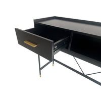ALCONA Console Table In Matte Black Kings Warehouse 