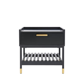 ALCONA Night Stand In Matte Black Furniture Kings Warehouse 