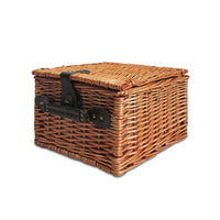 Alfresco 2 Person Picnic Basket Set Vintage Outdoor Baskets Insulated Blanket Outdoor Recreation Kings Warehouse 