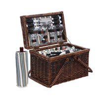 Alfresco 4 Person Picnic Basket Set Folding Insulated bag Outdoor Recreation Kings Warehouse 