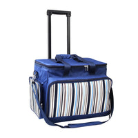 Alfresco 6 Person Picnic Basket Set Bag Wheels Insulated Trolley Outdoor Recreation Kings Warehouse 