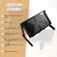 Aluminium Alloy Folding Laptop Computer Stand Desk Table Tray On Bed Mouse Electronics Kings Warehouse 