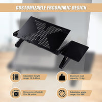 Aluminium Alloy Folding Laptop Computer Stand Desk Table Tray On Bed Mouse Electronics Kings Warehouse 