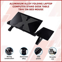 Aluminium Alloy Folding Laptop Computer Stand Desk Table Tray On Bed Mouse Electronics Kings Warehouse 