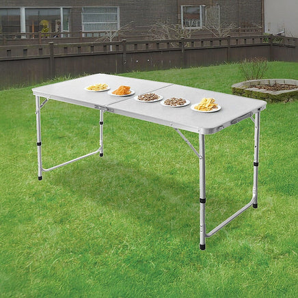 Aluminium Folding Table 120cm Portable Indoor Outdoor Picnic Party Camping Tables Furniture Kings Warehouse 