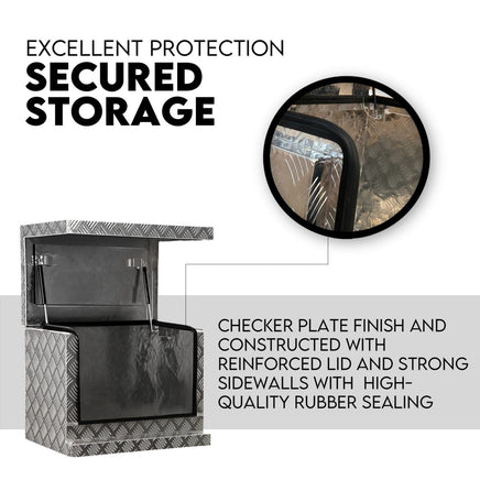 Aluminium Toolbox Ute Tool box Generator Trailer Truck Canopy 620x400x500 Outdoor Recreation Kings Warehouse 