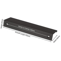 Aluminum Kitchen Cabinet Bar Handles Drawer Handle Pull black hole to hole 128mm Kings Warehouse 