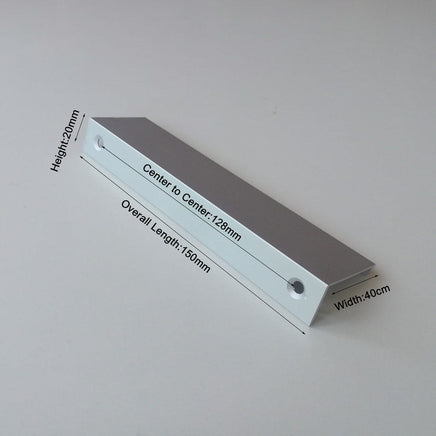Aluminum Kitchen Cabinet Bar Handles Drawer Handle Pull white hole to hole 128mm Kings Warehouse 