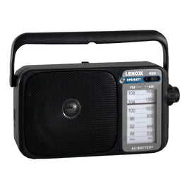 AM/FM Mantle Radio (Black) Battery Operated, w/ Bandwidth 540-1600 Audio & Video Kings Warehouse 