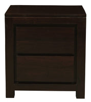 Amsterdam 2 Drawer Bedside Table (Chocolate) Furniture Kings Warehouse 