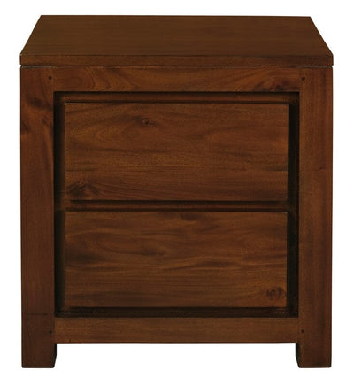 Amsterdam 2 Drawer Bedside Table (Mahogany) Furniture Kings Warehouse 