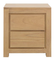 Amsterdam Solid White Cedar 2 Drawer Bedside (Natural) Furniture Kings Warehouse 