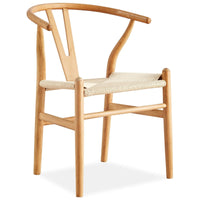 Anemone Set of 2 Wishbone Dining Chair Beech Timber Replica Hans Wenger Natural dining Kings Warehouse 