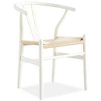 Anemone Set of 2 Wishbone Dining Chair Beech Timber Replica Hans Wenger - White dining Kings Warehouse 